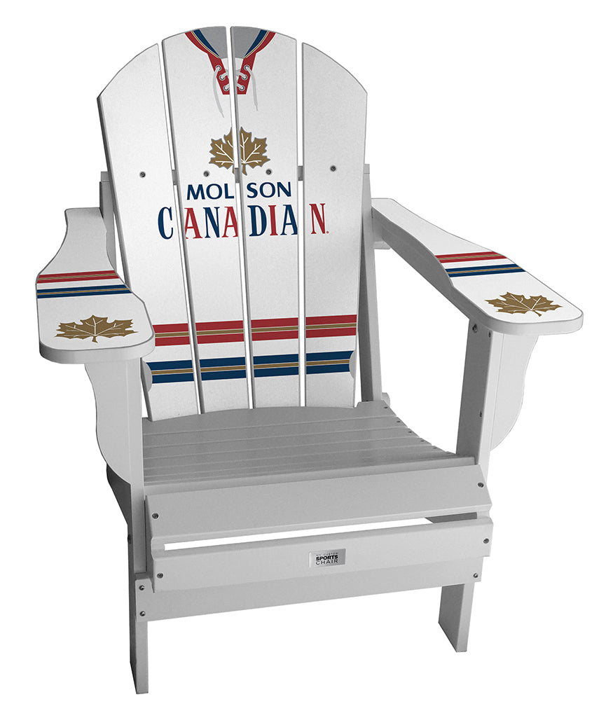 Molson Vintage White Complete Custom with personalized name and number Chair