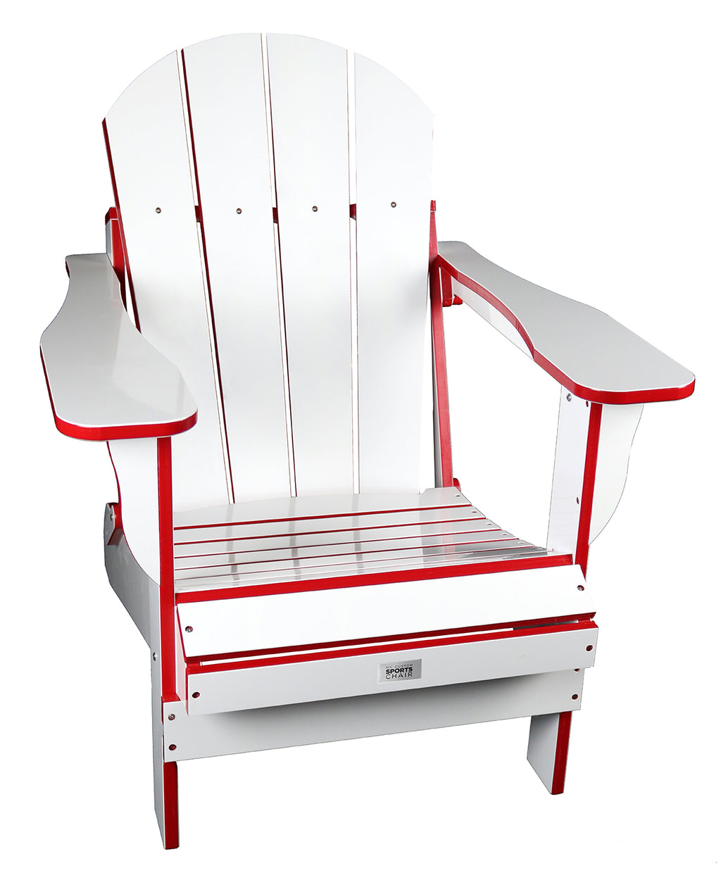 TL White/Red Folding Chair